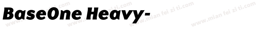 BaseOne Heavy字体转换